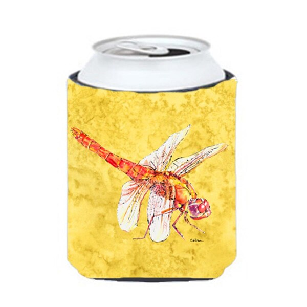 Carolines Treasures Dragonfly On Yellow Can Or bottle sleeve Hugger - 12 oz. - 8866CC