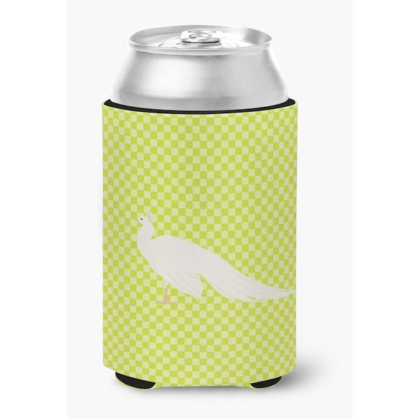 Carolines Treasures White Peacock Peafowl Green Can or Bottle Hugger - BB7752CC
