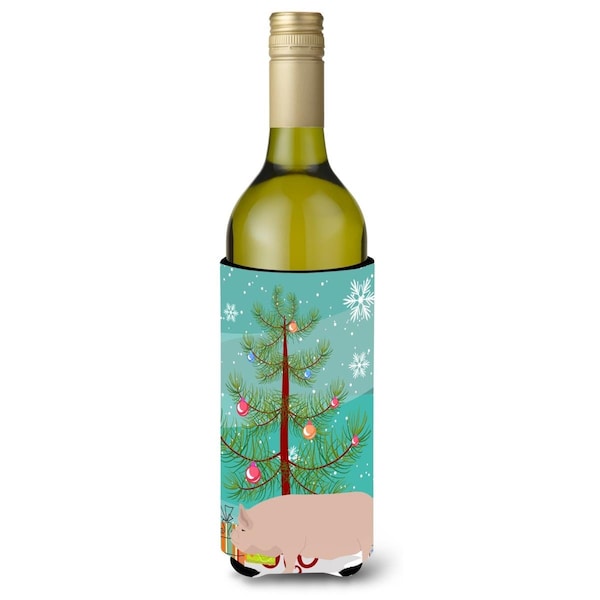 Carolines Treasures Welsh Pig Christmas Wine Bottle Beverge Insulator Hugger - BB9304LITERK