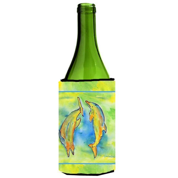 Carolines Treasures Dolphin Wine bottle sleeve Hugger - 8380LITERK