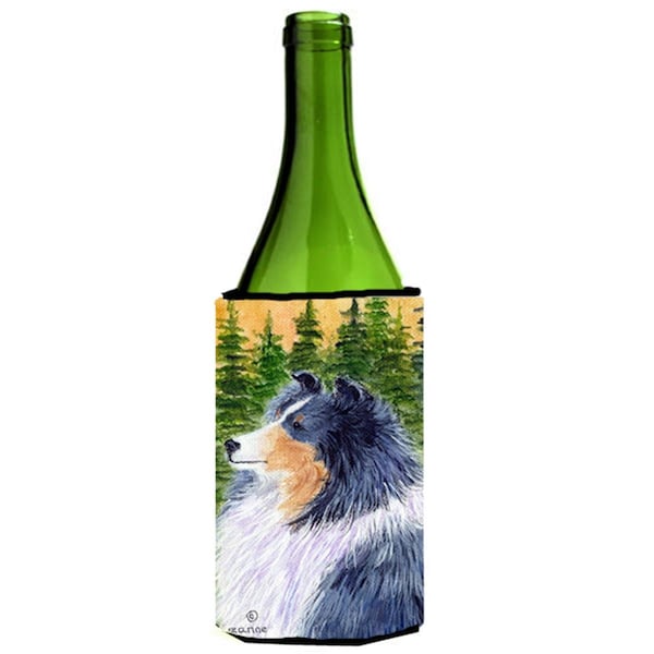 Carolines Treasures Sheltie Wine bottle sleeve Hugger - 24 oz. - SS8142LITERK