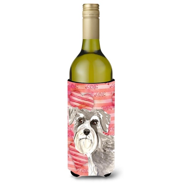 Carolines Treasures Love a Schnauzer No.1 Wine Bottle Beverge Insulator Hugger - CK1755LITERK