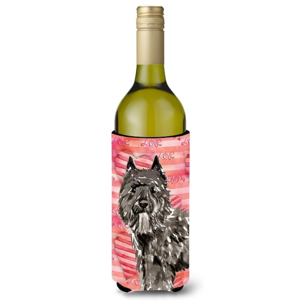 Carolines Treasures Love a Bouvier Des Flandres Wine Bottle Beverge Insulator Hugger - CK1774LITERK