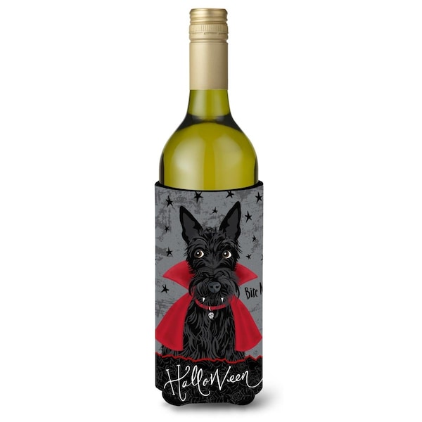 Carolines Treasures Halloween Vampire Scottie Wine Bottle Beverage Insulator Hugger - VHA3037LITERK