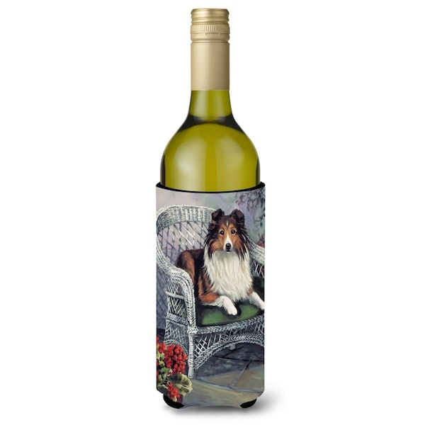 Carolines Treasures 24 oz Sheltie Patio Jewel Wine Bottle Hugger - PPP3187LITERK