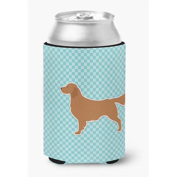 Carolines Treasures Golden Retriever Checkerboard Blue Can or Bottle Hugger - BB3704CC