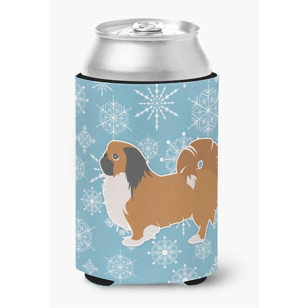 Carolines Treasures Winter Snowflake Pekingese Can or Bottle Hugger - BB3538CC