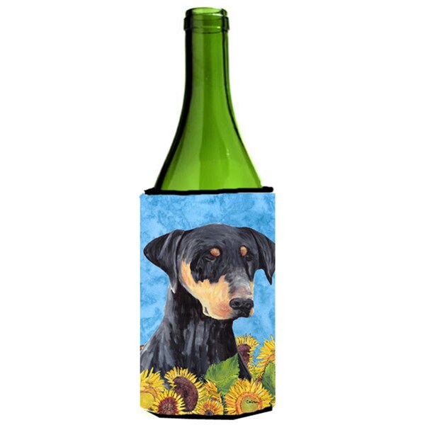 Carolines Treasures Doberman Wine bottle sleeve Hugger - SC9073LITERK