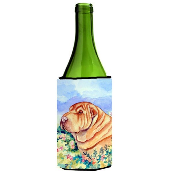 Carolines Treasures Shar Pei Wine bottle sleeve Hugger - 24 Oz. - 7271LITERK
