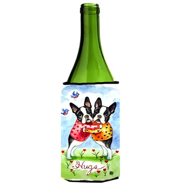 Carolines Treasures Hugs Boston Terrier Wine bottle sleeve Hugger - 24 oz. - 7015LITERK