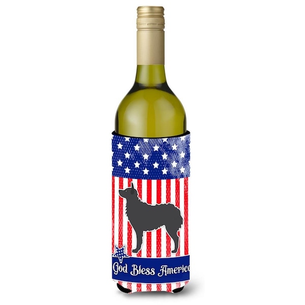 Carolines Treasures USA Patriotic Croatian Sheepdog Wine Bottle Beverge Insulator Hugger - BB3321LITERK