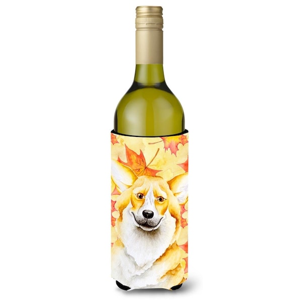 Carolines Treasures Corgi Fall Wine Bottle Beverge Insulator Hugger - CK1404LITERK