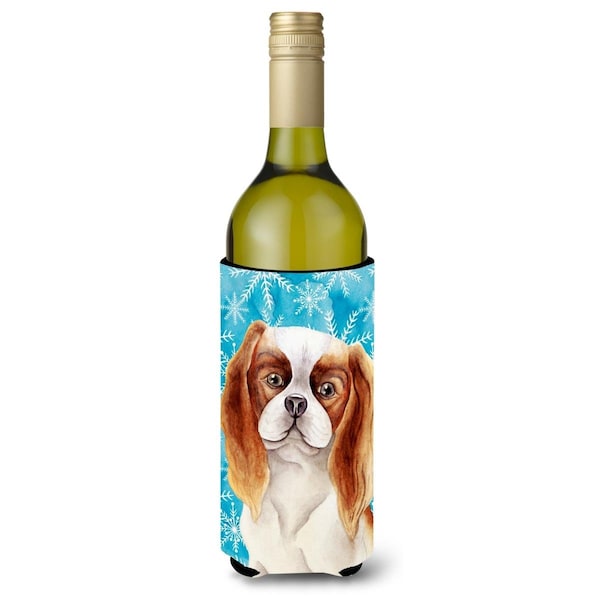 Carolines Treasures Cavalier Spaniel Winter Wine Bottle Beverge Insulator Hugger - CK1412LITERK