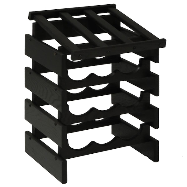 Razoredge 12 Bottle Dakota Wine Rack with Display Top, Black - RA3263705