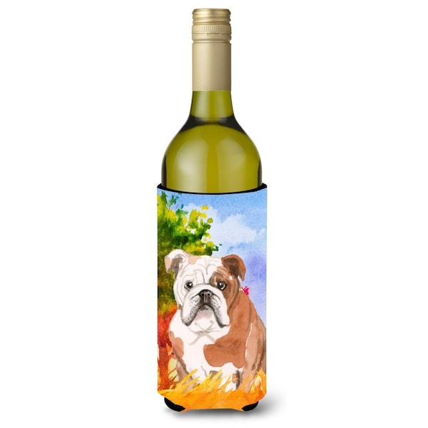 Carolines Treasures Fall English Bulldog Wine Bottle Beverage Insulator Hugger - CK1944LITERK