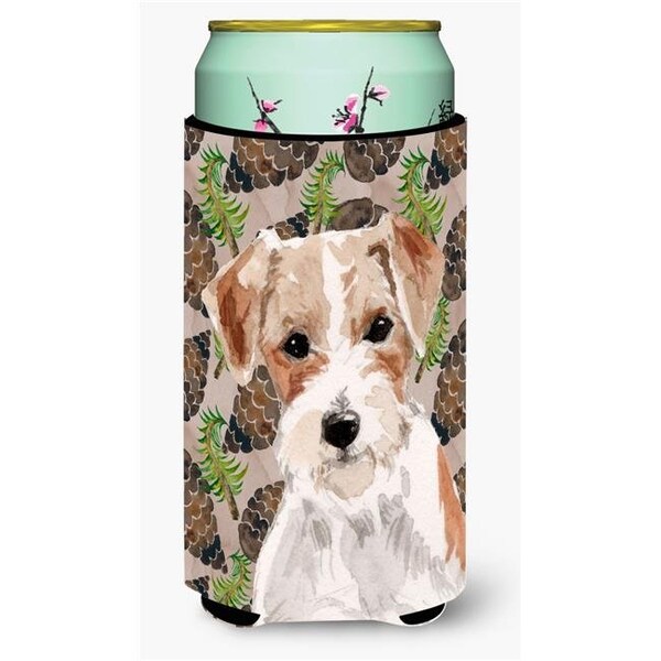 Carolines Treasures Carolines Treasures BB9578TBC Wire Hair Jack Russell Pine Cones Tall Boy Beverage Insulator Hugger - BB9578TBC