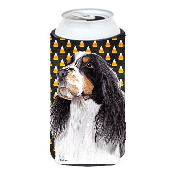 Carolines Treasures Springer Spaniel Candy Corn Halloween Portrait Tall Boy  Hugger - SC9172TBC