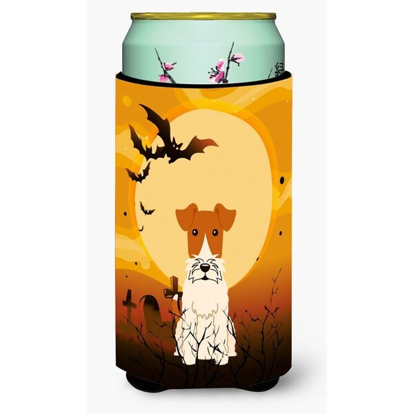 Carolines Treasures Halloween Wire Fox Terrier Tall Boy Beverage Insulator Hugger - BB4367TBC