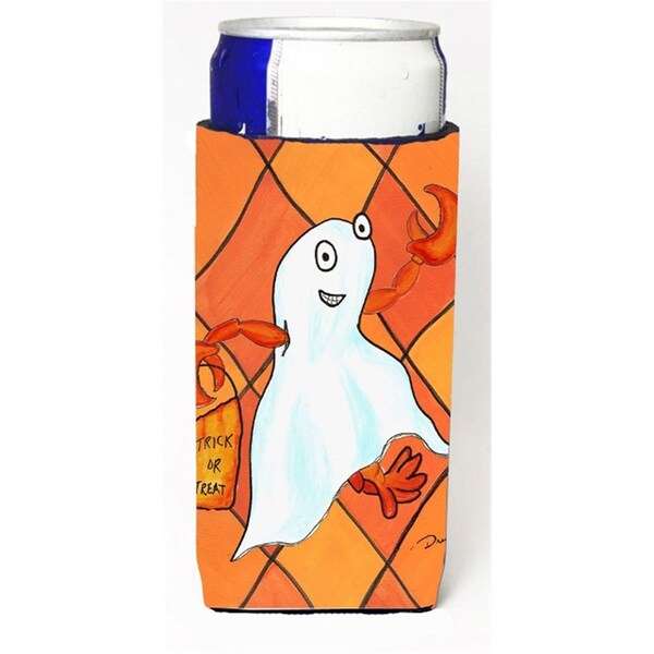 Carolines Treasures Crawfish Halloween Ghost Michelob Ultra bottle sleeve for Slim Can - LD6161MUK