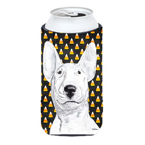 Carolines Treasures Bull Terrier Halloween Candy Corn Tall Boy bottle sleeve Hugger - SC9534TBC