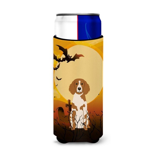 Carolines Treasures Halloween Brittany Spaniel Michelob Ultra Hugger for Slim Cans - BB4338MUK