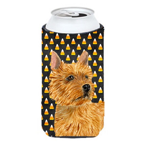 Carolines Treasures Norwich Terrier Candy Corn Halloween Portrait Tall Boy  Hugger - SS4292TBC