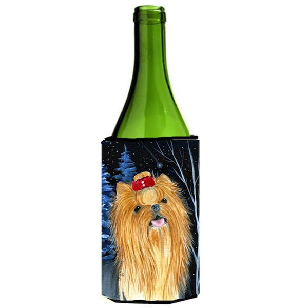 Carolines Treasures Starry Night Yorkie Wine bottle sleeve Hugger - SS8413LITERK