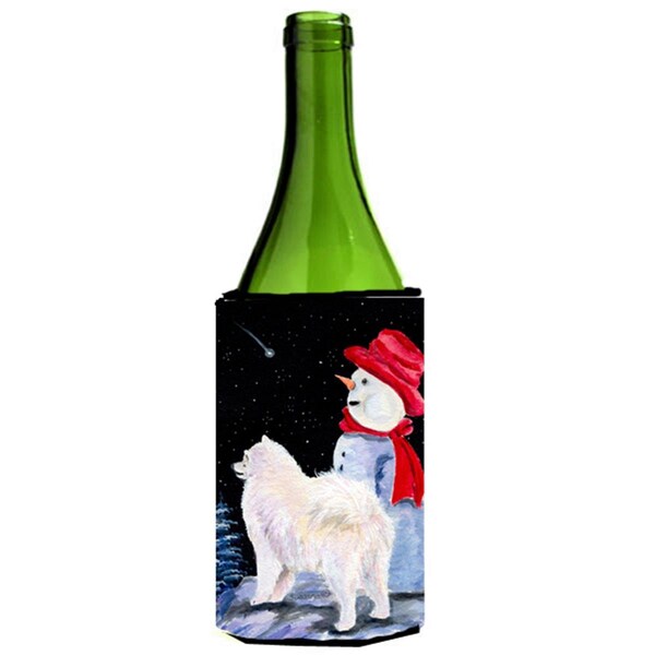 Carolines Treasures Samoyed Wine bottle sleeve Hugger - 24 oz. - SS8572LITERK
