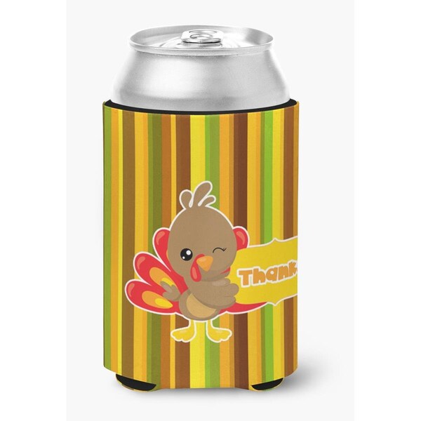 Carolines Treasures Thanksgiving Turkey Thanks Can or Bottle Hugger - BB7116CC