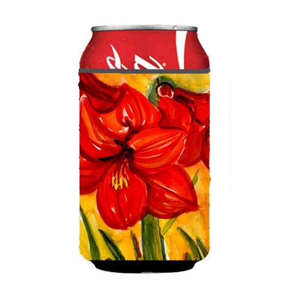 Carolines Treasures Flower - Amaryllis Can Or Bottle  Hugger - 12 oz. - 6067CC