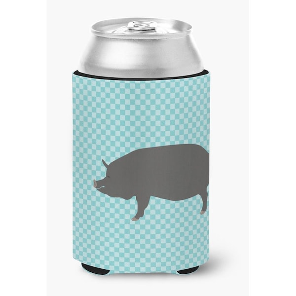 Carolines Treasures Berkshire Pig Blue Check Can or Bottle Hugger - BB8107CC