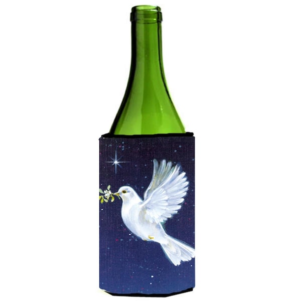 Carolines Treasures Peace Dove with the Olive Branch Wine Bottle Can cooler Hugger - AAH1624LITERK