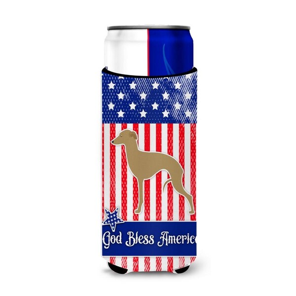 Carolines Treasures USA Patriotic Italian Greyhound Michelob Ultra Hugger for Slim Cans - BB3314MUK