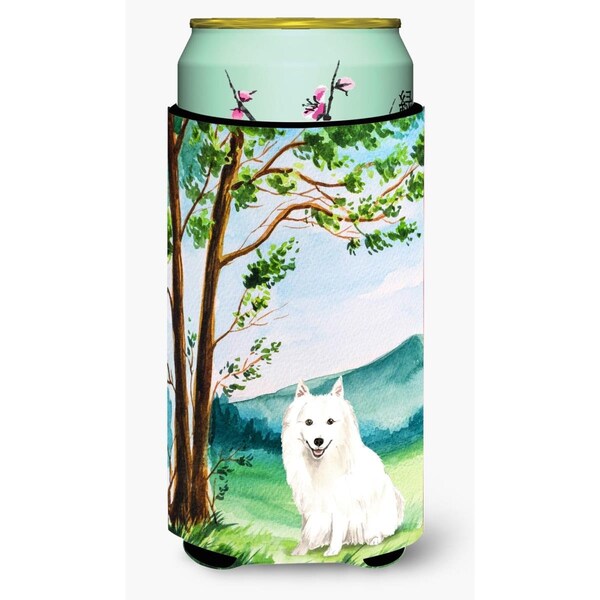Carolines Treasures Under the Tree Japanese Spitz Tall Boy Beverage Insulator Hugger - CK2569TBC