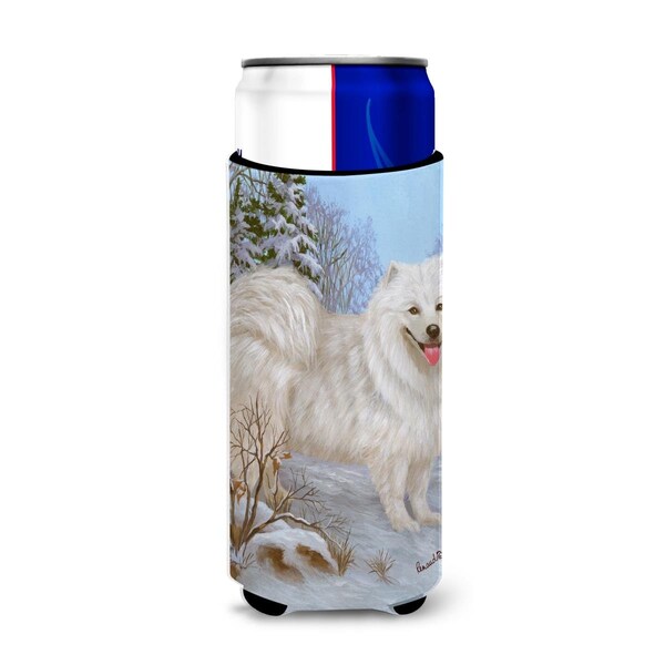 Carolines Treasures 12 oz Samoyed Happiness Ultra Hugger for Slim Cans - PPP3157MUK