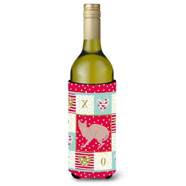 Carolines Treasures 24 oz Don Sphynx No.3 Cat Love Wine Bottle Hugger - CK5600LITERK