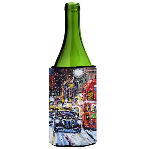 Carolines Treasures London Snow by Roy Avis Wine Bottle Can cooler Hugger - ARA0133LITERK