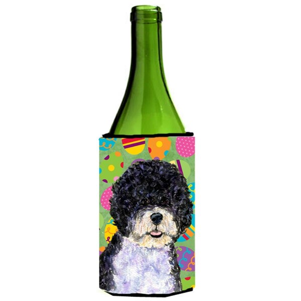 Carolines Treasures Portuguese Water Dog Easter Eggtravaganza Wine bottle sleeve Hugger - SS4835LITERK