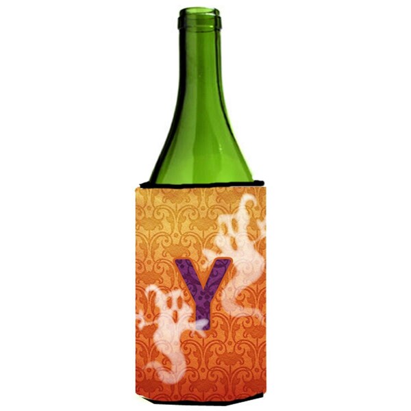 Carolines Treasures Halloween Ghosts Monogram Initial Letter Y Wine Bottle Hugger - CJ1040-YLITERK