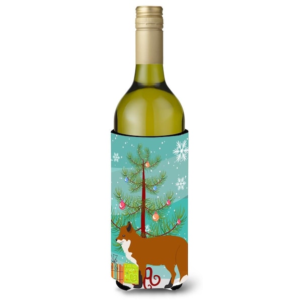 Carolines Treasures Red Fox Christmas Wine Bottle Beverge Insulator Hugger - BB9243LITERK