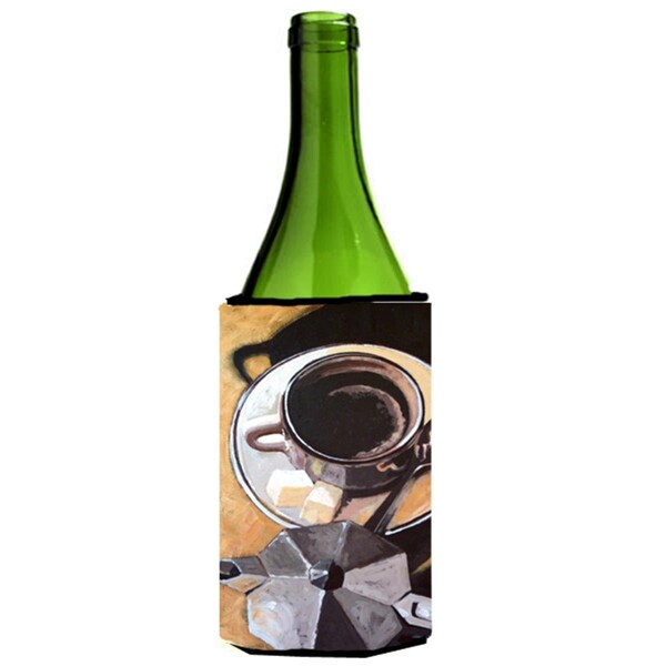 Carolines Treasures Coffee I by Roy Avis Wine Bottle Can cooler Hugger - ARA0086LITERK