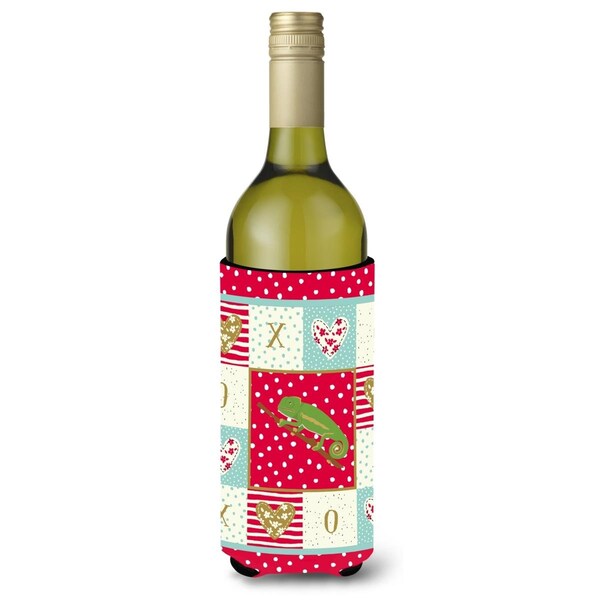 Carolines Treasures 24 oz Chameleon Wine Bottle Hugger - CK5531LITERK