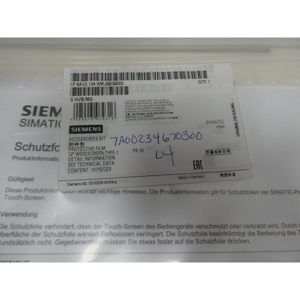 KIT DE ACCESORIOS PARA PANELES DE INTERFAZ DE OPERADOR DE SIEMENS - PIEZAS Y ACCESORIOS - 6AV2 124-6MJ00-0AX0