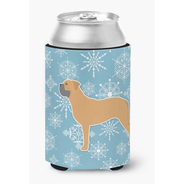 Carolines Treasures Winter Snowflake Bullmastiff Can or Bottle Hugger - BB3571CC