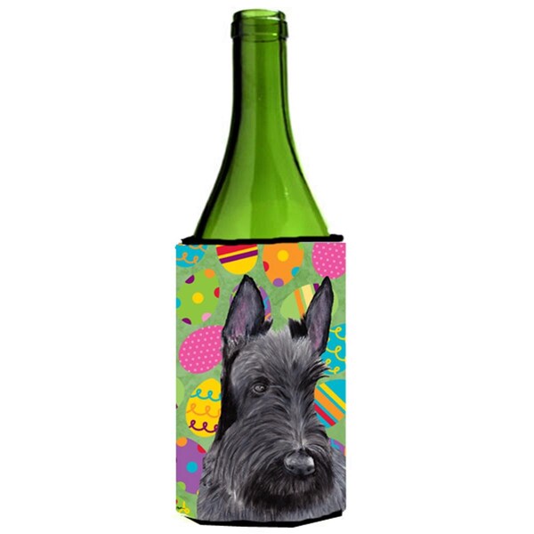 Carolines Treasures Scottish Terrier Easter Eggtravaganza Wine Bottle   Hugger - 24 oz. - SC9466LITERK