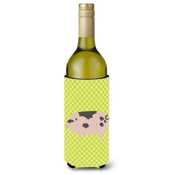 Carolines Treasures Gloucester Old Spot Pig Green Wine Bottle Beverge Insulator Hugger - BB7766LITERK