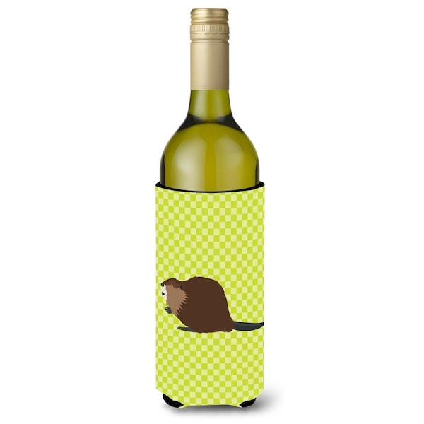 Carolines Treasures Eurasian Beaver Green Wine Bottle Beverge Insulator Hugger - BB7699LITERK