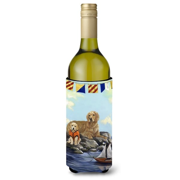 Carolines Treasures 24 oz Golden Retriever Retreat Wine Bottle Hugger - PPP3100LITERK