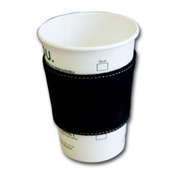 Eva-Dry/Momentum Sales & Mktg Dacasso a9201 Black Suede Leather Coffee Sleeve - A9201
