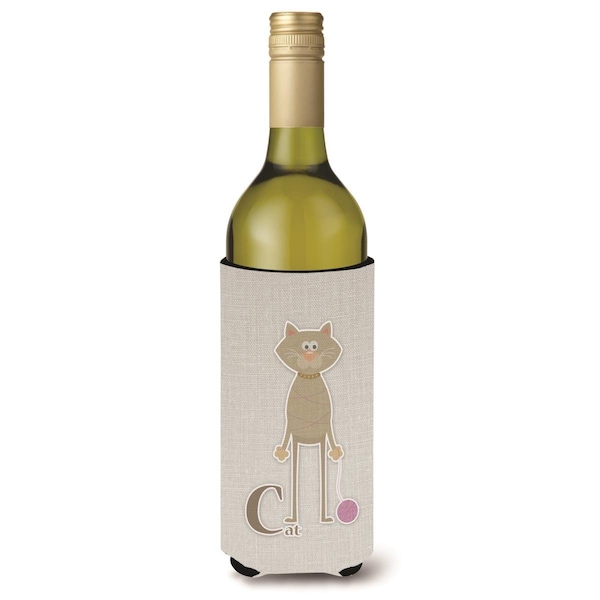 Carolines Treasures Alphabet C for Cat Wine Bottle Beverge Insulator Hugger - BB5728LITERK
